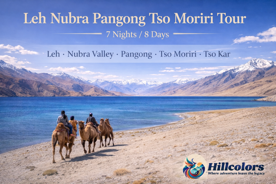📍 Leh Nubra Pangong Tso Moriri Tour (7 Nights / 8 Days)